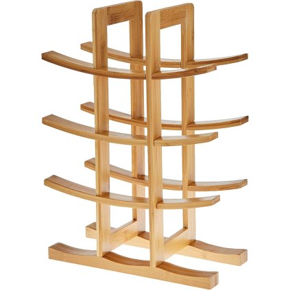 Tutumi, suport pentru vin din bambus 42x30x16 cm 371572, maro, HOM-04100