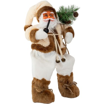 Tutumi, Moș Crăciun figurină de Crăciun 44 cm 301252, alb-maro-verde, CHR-08901