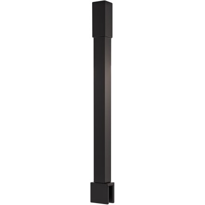 CERANO - Suport de duș pătrat - 40x1, 9 cm - negru mat, CER-CER-476810