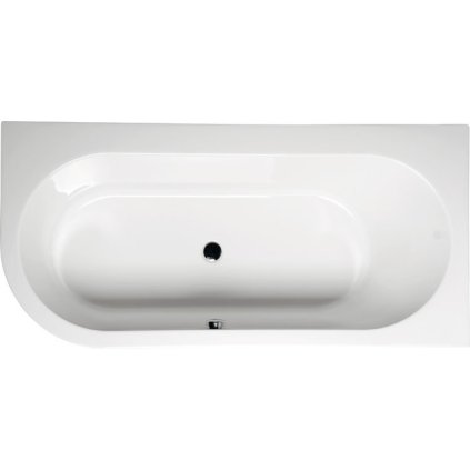 Polysan, cadă asimetrică ASTRA R 165x80x48cm, alb, 34611