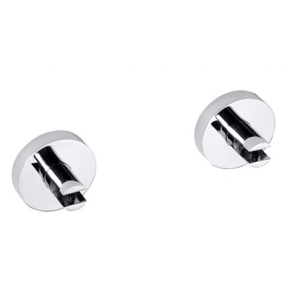 Sapho, X-ROUND E pereche de suporturi pentru rafturi fără sticlă, 8 mm, crom, XR009