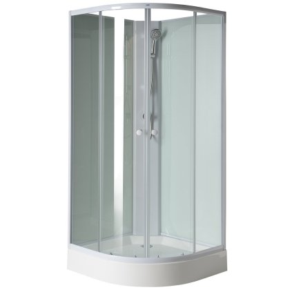 528211 aqualine aigo stvrtkruhovy sprchovy box zastena 900x900x2040mm biely profil cire sklo yb93