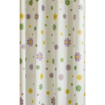 Aqualine, Perdeau de dus 180x200cm, vinil, floral, ZV014