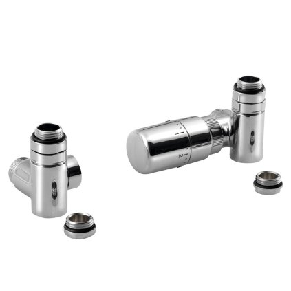 Sapho, set de conexiune pentru supapă termostatică CORNER COMBI, versiune dreapta, crom, CP3022S