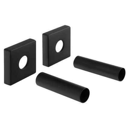 Sapho, Set rozete de acoperire pătrate, negru mat, CP815B