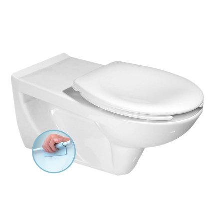Sapho, WC suspendat HANDICAP extins, fără margine, 37,5x73 cm, alb, K670-002