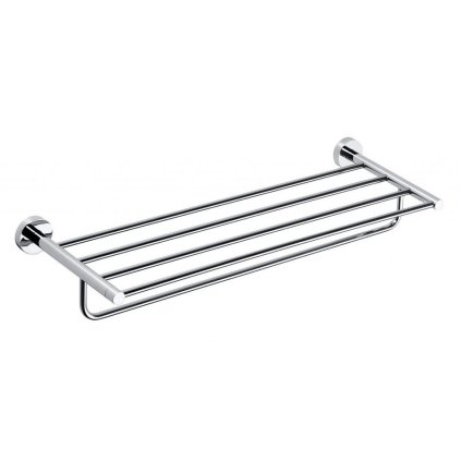 Sapho, X-ROUND E raft pentru prosoape cu bară 600 mm, crom, XR415