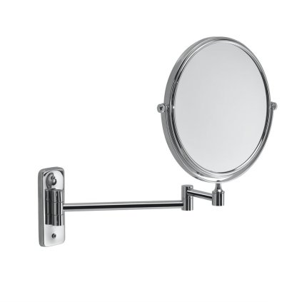 Gedy, oglindă cosmetică suspendată GAIA, diametru 180 mm, față-verso, crom, CO202413