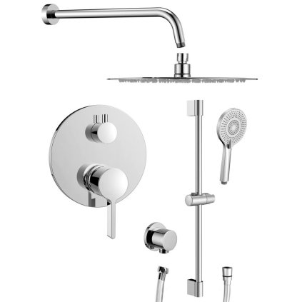 Sapho, set de duș ascuns ICONIC cu baterie cu manetă, 2 ieșiri, crom, AF042-02