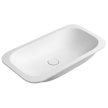 Sapho, chiuveta sub blat IMPALA 67,2x35,5cm, Rockstone, alb mat, IM630
