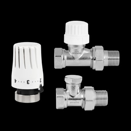 Invena Prov Mini 2, set de supape termostatice, conexiune directă, INV-CD-74-P15-X