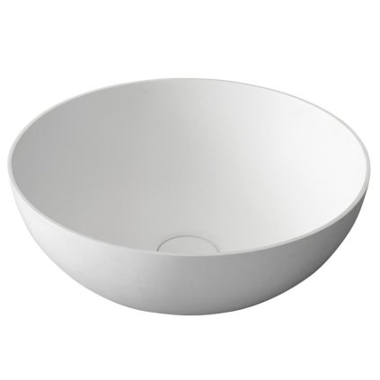 Sapho, lavoar THIN blat Ø 39 cm, mat alb, WN185