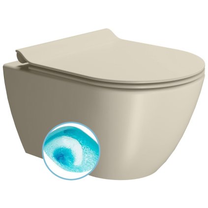 GSI, vas WC montat pe perete PURA, Swirlflush, 36x50cm, creta dual-mat, 881608