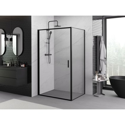 534403 mexen exo sprchovaci kut s kridlovymi dverami 100 x 80 cm 6mm cire sklo cierny profil 817 100 080 70 00