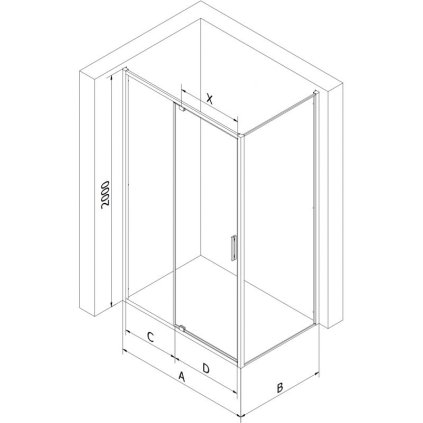 535000 11 mexen exo sprchovaci kut s kridlovymi dverami 130 x 90 cm 6mm cire sklo cierny profil 819 130 090 70 00