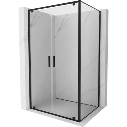536032 11 mexen exo sprchovaci kut s kridlovymi dverami 80 x 90 cm 6mm cire sklo cierny profil 8182 080 090 70 00