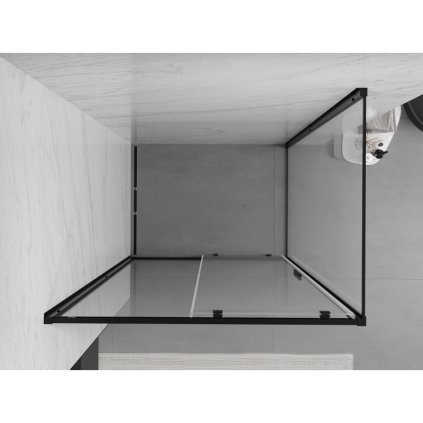 535426 mexen exo sprchovaci kut s posuvnymi dverami 110 x 95 cm 6mm cire sklo cierny profil 8151 110 095 70 00