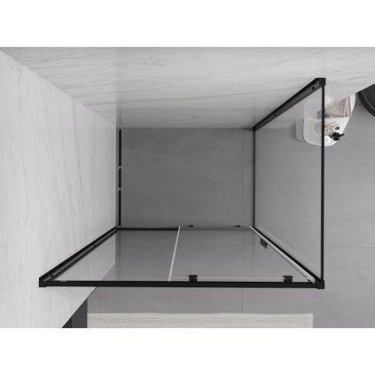 535273 11 mexen exo sprchovaci kut s posuvnymi dverami 155 x 75 cm 6mm cire sklo cierny profil 8151 155 075 70 00