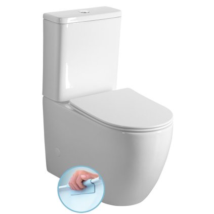 Sapho, vas combinat WC INFINITY RIMLESS cu rezervor, deșeuri inferioare/spate, alb, PC105WR