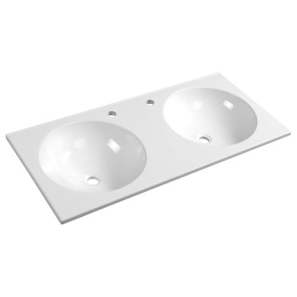 Sapho, lavoar JUNO 100x47cm, marmura turnata, alb, JU100