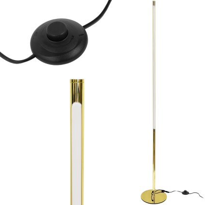 536782 toolight led podlahova lampa 145cm 12w app1416 f zlata leskla osw 05416