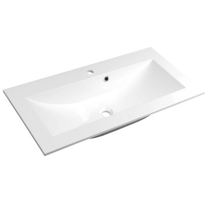 Sapho, chiuvetă YUKON 90x45cm, marmură turnată, alb, 55900