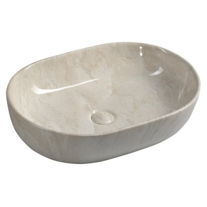 Sapho, chiuveta blat ceramica DALMA 59x42 cm, marfil, MM427