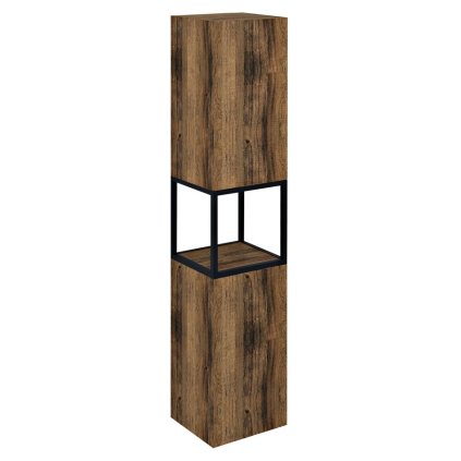 537352 sapho skara skrinka 35x171x32cm 2x dvierka lava prava cierna mat dub collingwood cg010 1919