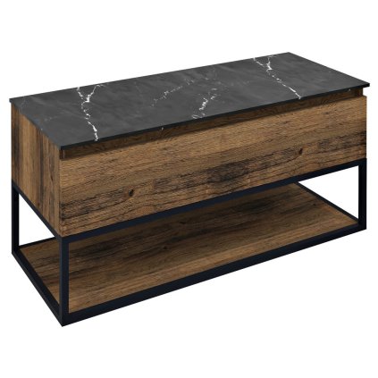 Sapho, dulap lavoar SKARA 100x50x45cm, negru mat/stejar collingwood, CG009-1919