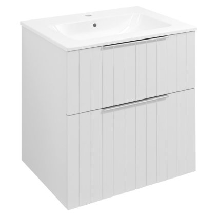 Sapho, dulap lavoar CIRASA 59,2x64x46cm, banda alba mat, CR601-3131S