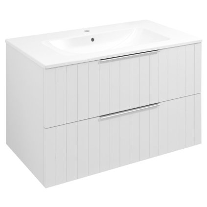 Sapho, dulap lavoar CIRASA 79,8x52x46cm, banda alba mat, CR801-3131S