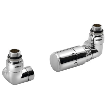 Sapho, set de conexiune pentru vană termostatică CORNER, dreapta, crom, CP1012RS
