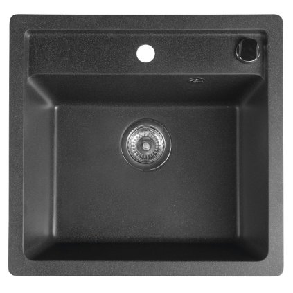 541420 sapho granitovy vstavany mono drez 53x50cm cierny gr1034