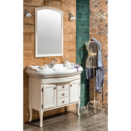 Sapho, Set de baie RETRO 100, alb antic, KSET-015