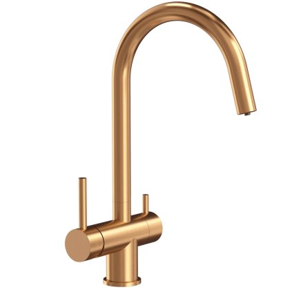 Quadron Caren, baterie pentru chiuveta inalta cu racord pentru filtru apa, h-350, cupru mat, 3623512_PVDC1