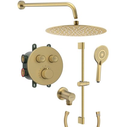 541669 sapho smart select sprchovy set s termostatickou bateriou 2 vystupy posuvny drziak sprchy zlato mat rp032gb 02