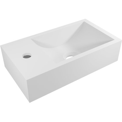 542797 cerano umyvadlo z liateho mramoru teo zavesne lave biela matna 40x22 cm cer cer 482698