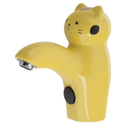 Sapho, suport senzor baterie ceramică 6V DC (4xAA), cat, galben, PS402Y