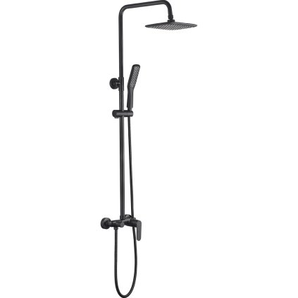 Kuchinox Dima, set de duș cu duș cu ploaie și duș manual, negru mat, LAV-PQD_70KB