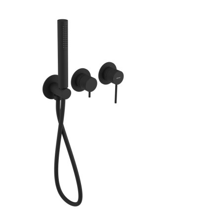 Sapho, pod ULTRAMIX. duş baterie, dus de mana, 2 prize, negru mat, UT045B