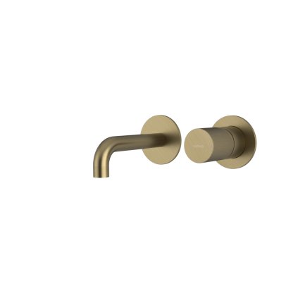 Sapho, ULTRATAP Baterie de lavoar ascuns cu 2 elemente, bec 16 cm, auriu mat, UT118TG