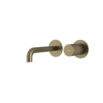 Sapho, ULTRATAP Baterie de lavoar ascuns cu 2 elemente, bec 20 cm, auriu mat, UT018TG