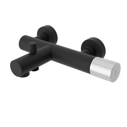 Sapho, baterie de baie de perete ULTRATAP, negru mat/crom, UT010TBC
