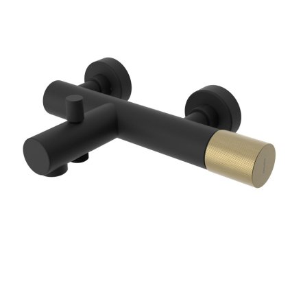 Sapho, baterie de baie de perete ULTRATAP, negru mat/aur mat, UT010TBG
