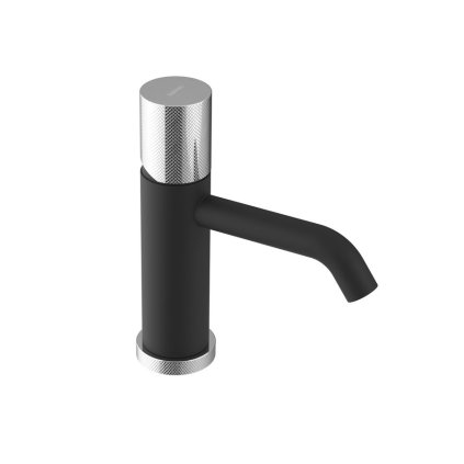 Sapho, ULTRATAP baterie lavoar cu soclu fără gunoi, negru mat/crom, UT002TBC