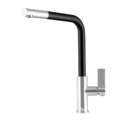 Gamma Side, baterie autonomă pentru chiuvetă cu gura de scurgere, crom negru, GMA-BSE-BK