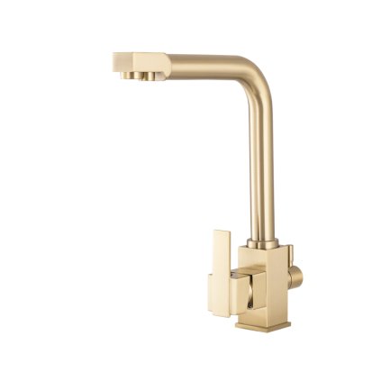 Gamma Nook, robinet de chiuvetă înalt cu racord pentru filtru de apă, auriu mat, GMA-BNKF-BGD
