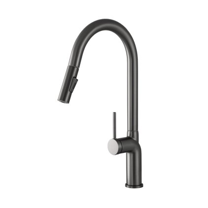 Gamma Vera, baterie de chiuvetă înaltă cu gura de scurgere h-550, grafit, GMA-BV-GM
