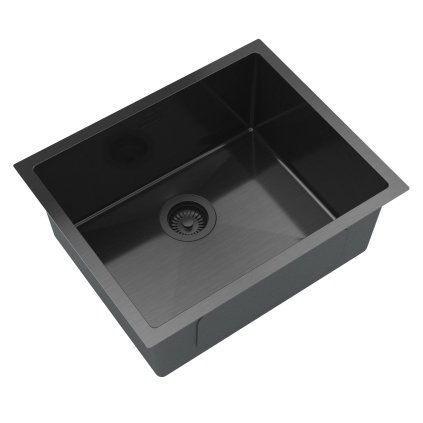 Gamma, chiuvetă din oțel inoxidabil cu 1 compartiment 540x440x210 mm, negru, GMA-S5444-BK