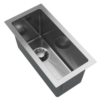 Gamma, chiuvetă din oțel cu 1 compartiment 220x440x210 mm, oțel periat, GMA-S2244-CH